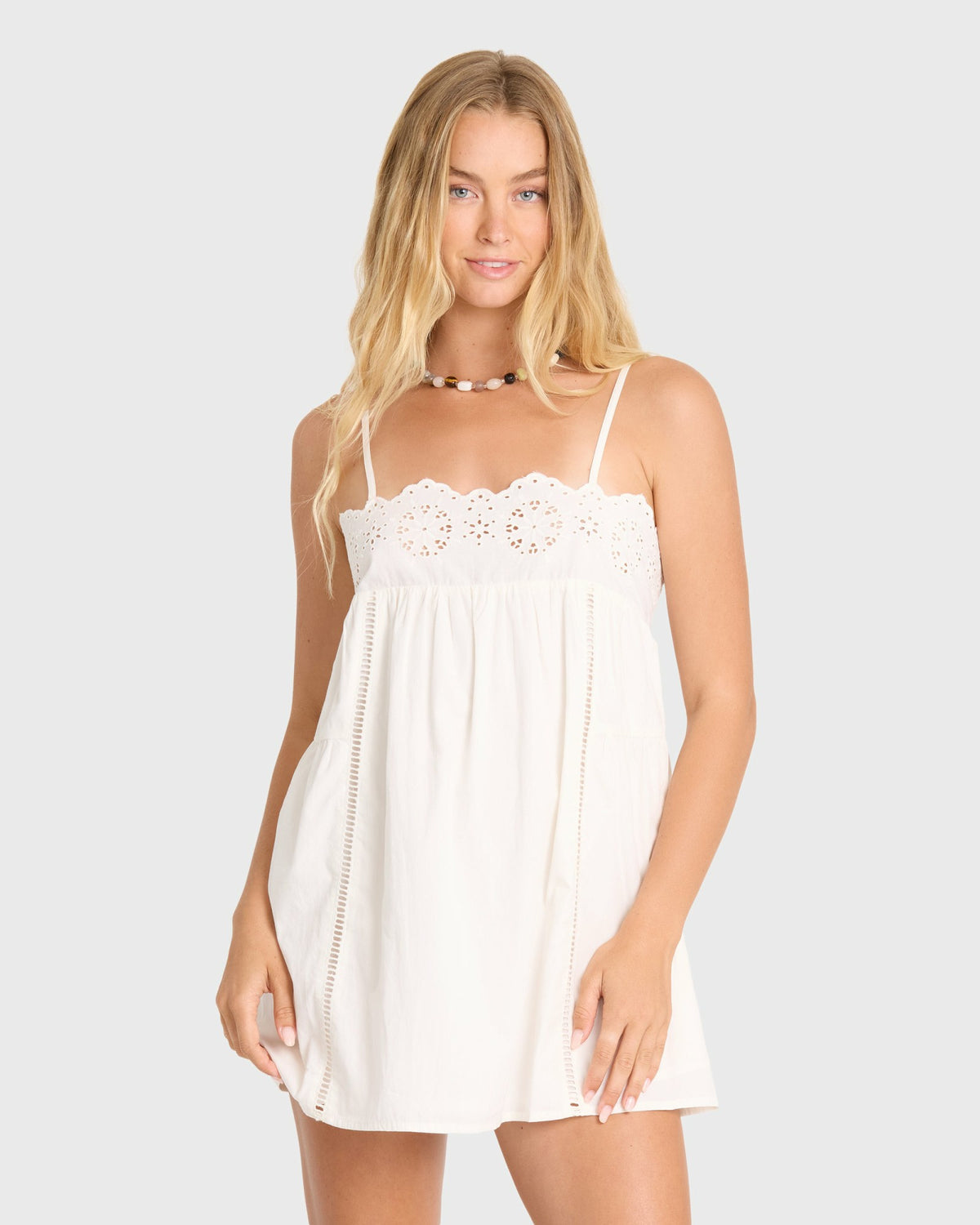Billabong Women's Light And Airy Mini Dress - Salt Crystal