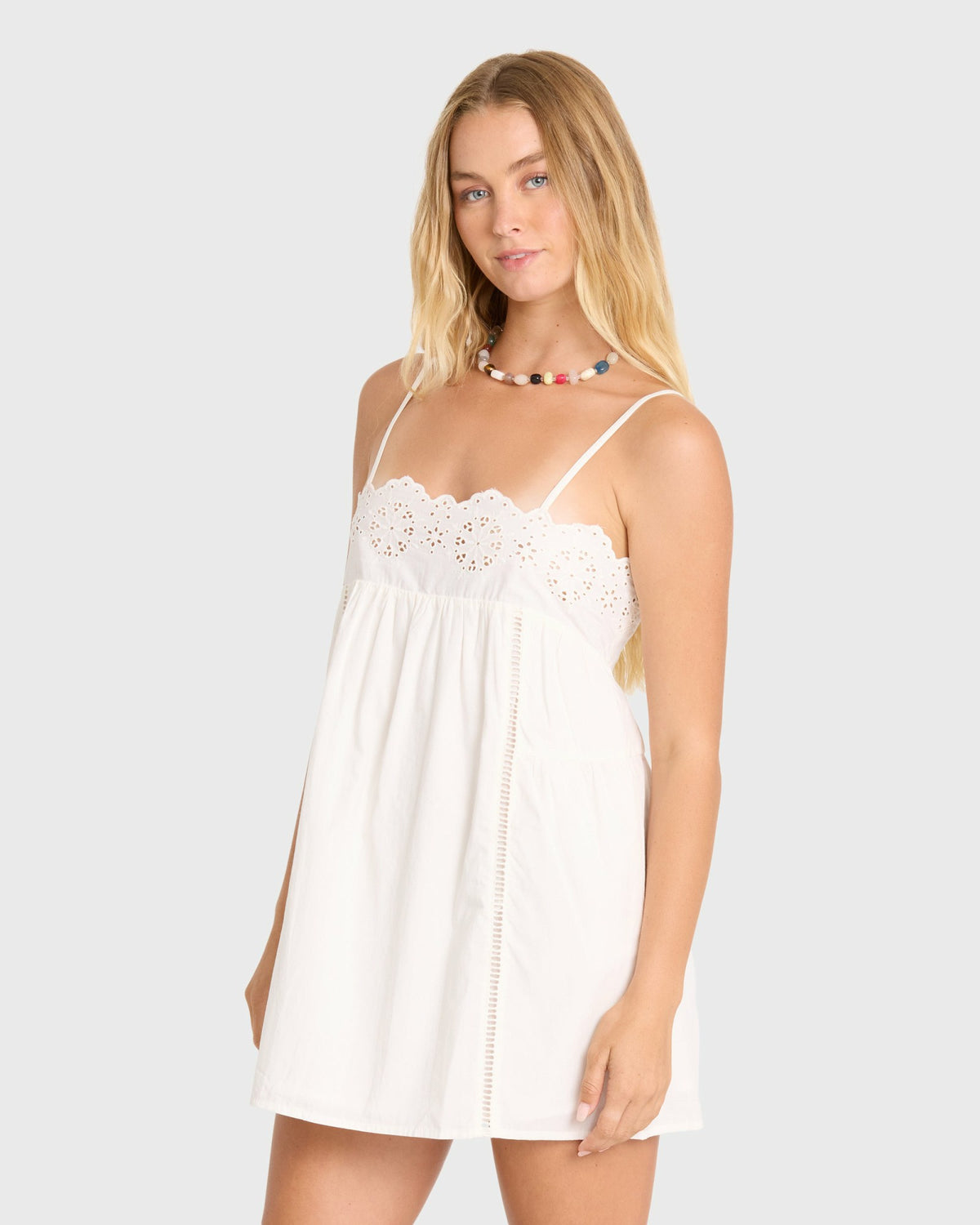 Billabong Women's Light And Airy Mini Dress - Salt Crystal