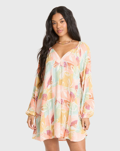 Billabong Women's Sweet Dreamer Mini Dress - Orange Multi