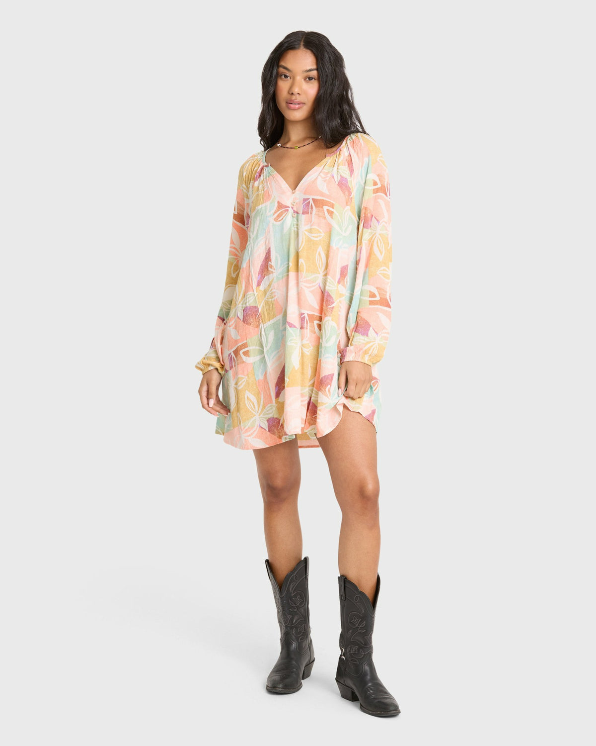 Billabong Women's Sweet Dreamer Mini Dress - Orange Multi