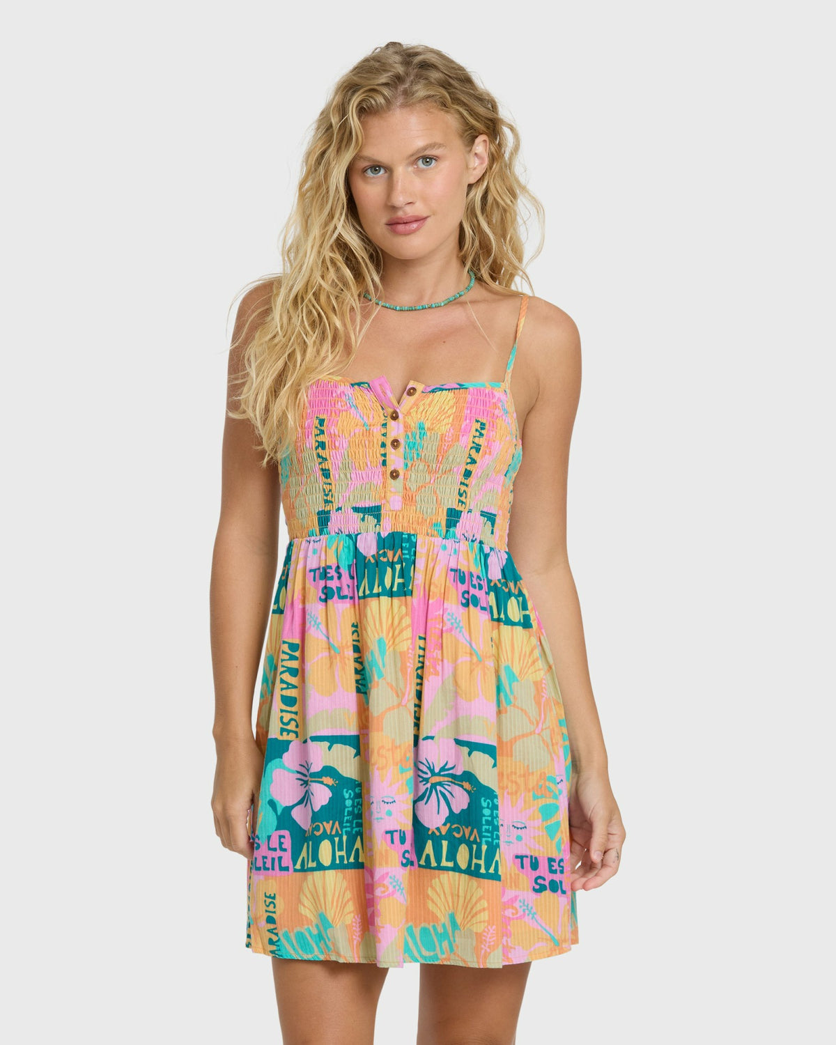 Billabong Women's Fever Dream Mini Dress - Deep Lagoon Multi