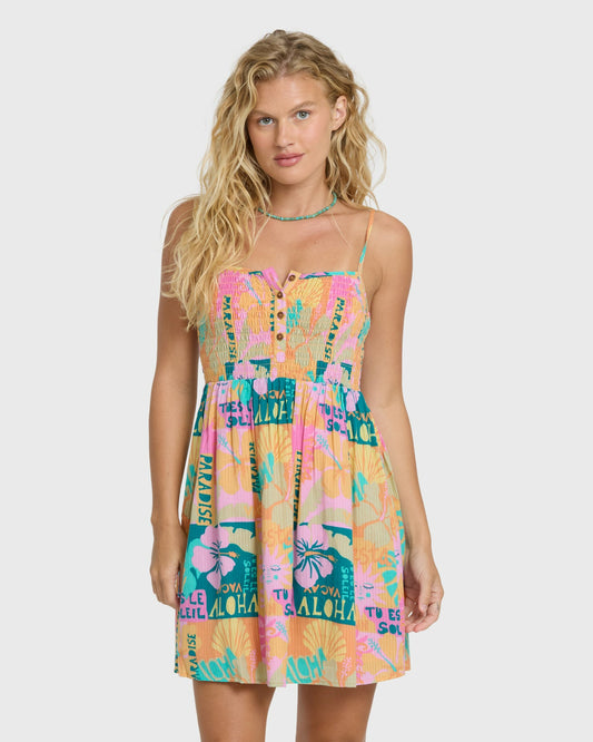 Billabong Women's Fever Dream Mini Dress - Deep Lagoon Multi