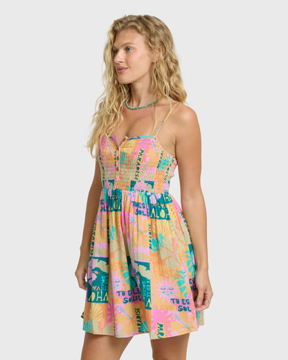 Billabong Women's Fever Dream Mini Dress - Deep Lagoon Multi