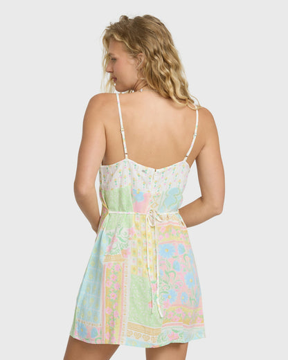 Billabong Women's Little Crush Mini Dress - White Multi