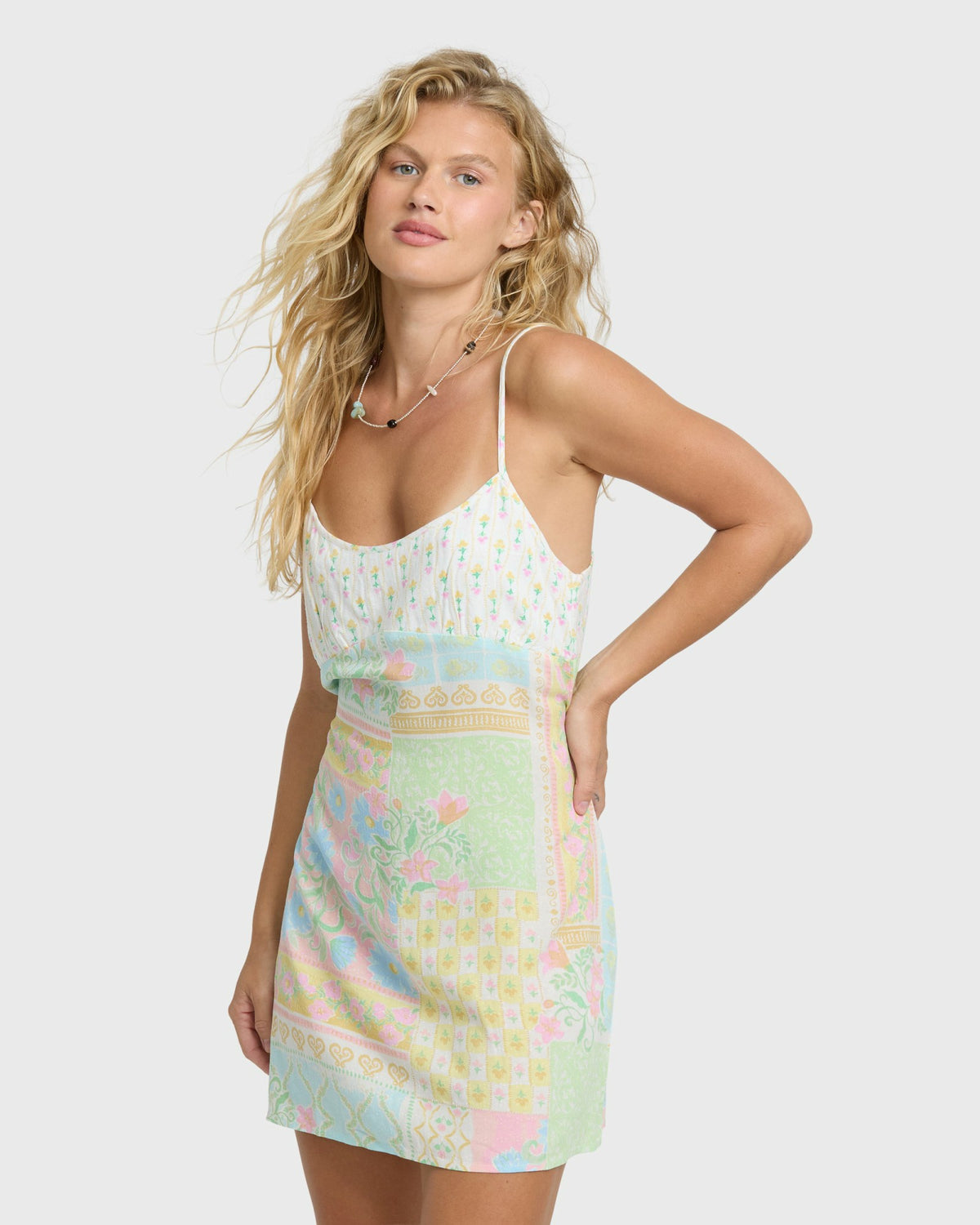 Billabong Women's Little Crush Mini Dress - White Multi