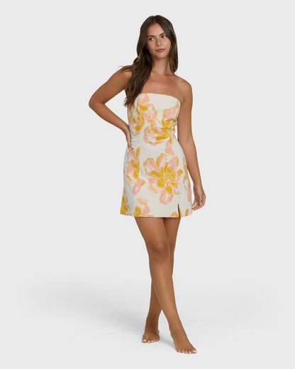Billabong Women's Floral Trippin Mini Dress - Salt Crystal