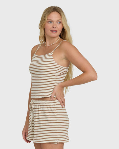 Billabong Women's Easy Livin Tank Top - Brown Stone