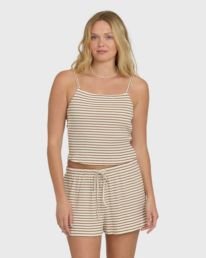 Billabong Women's Easy Livin Knit Shorts - Brown Stone
