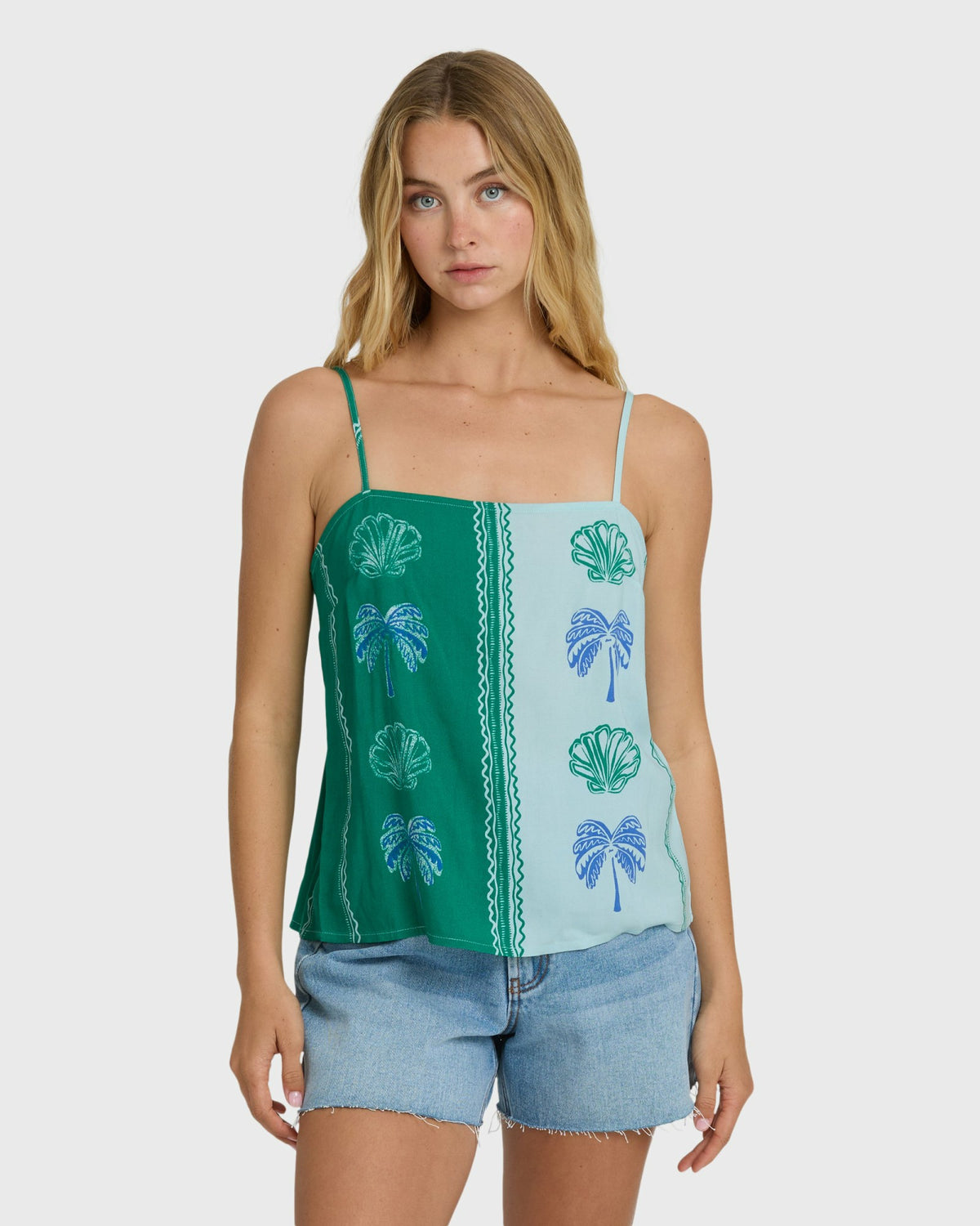 Billabong Women's Vacay Dreams Woven Tank - Pool Blue