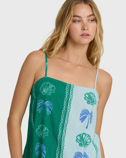 Billabong Women's Vacay Dreams Woven Tank - Pool Blue