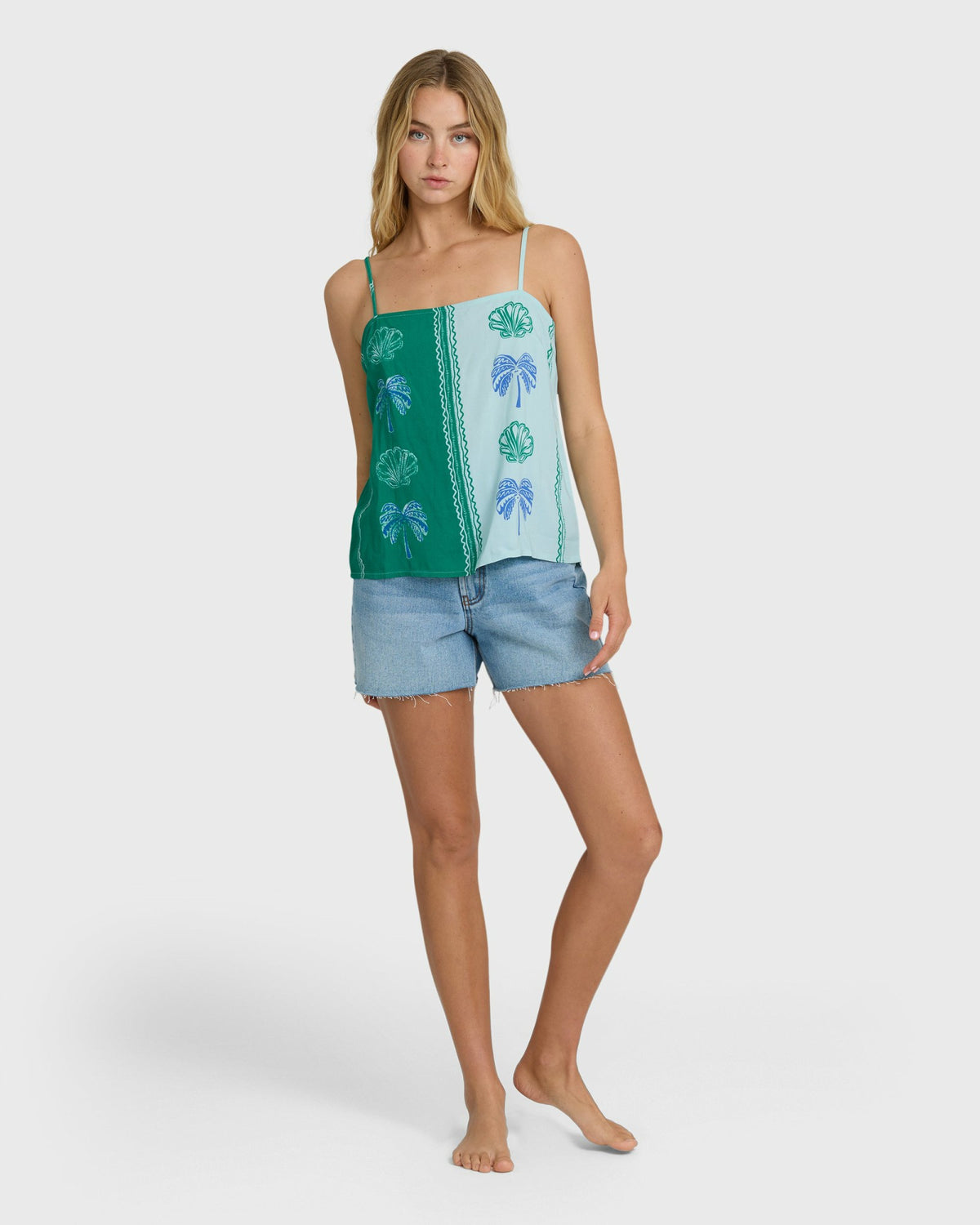 Billabong Women's Vacay Dreams Woven Tank - Pool Blue
