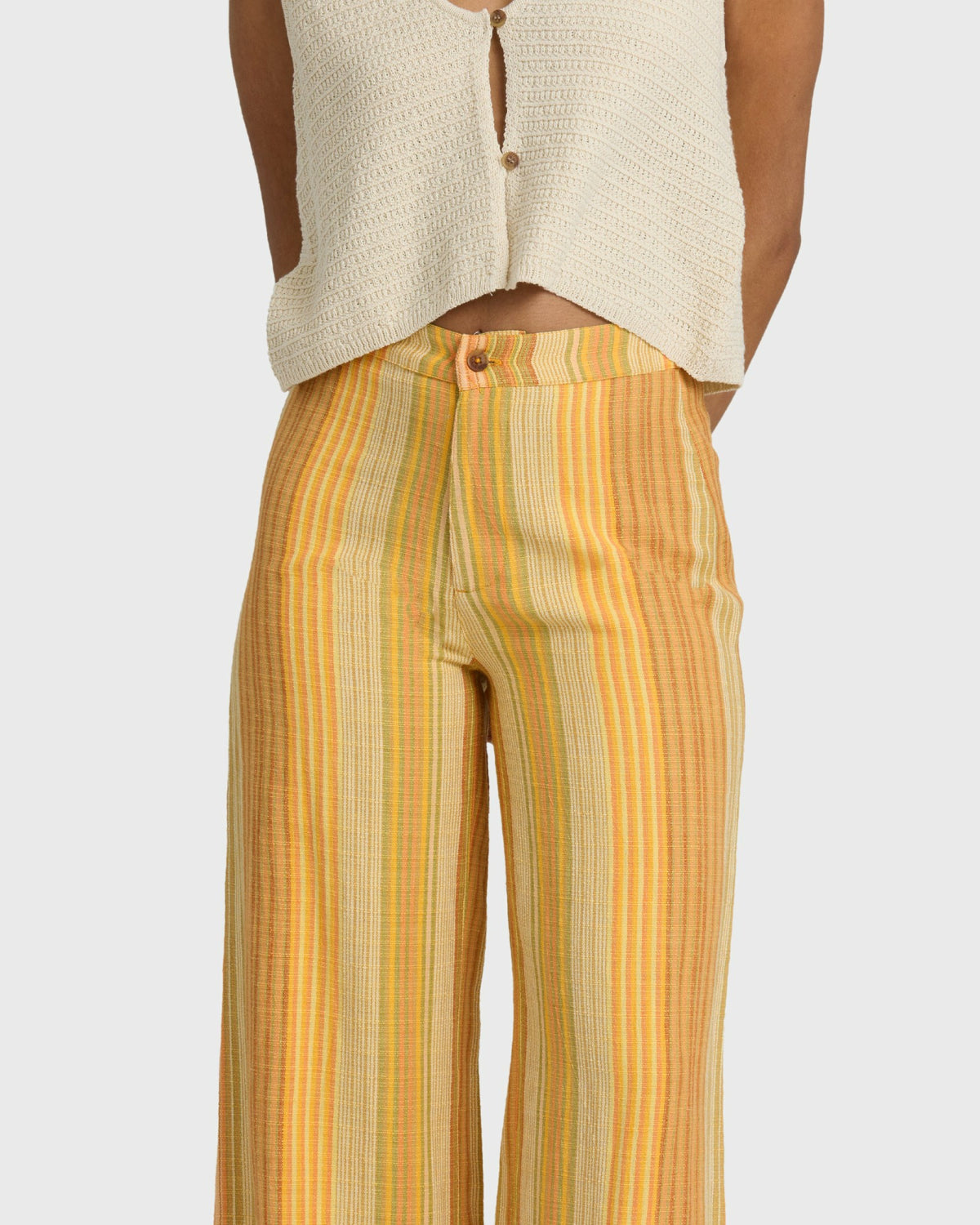 Billabong Women's Hazy Daze Elastic Waist Pants - Brown Multi