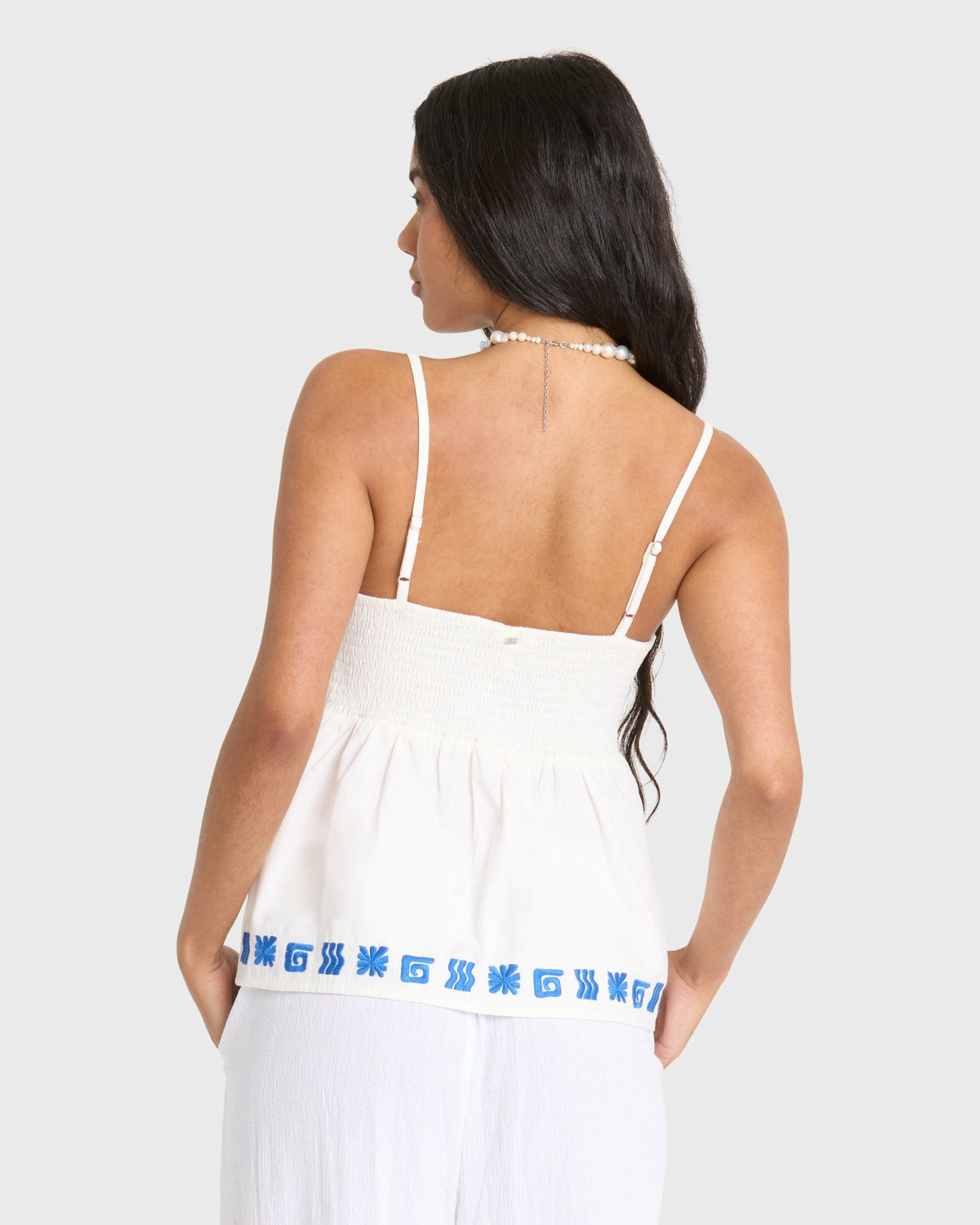 Billabong Women's Sun Stamp Woven Tank - Salt Crystal
