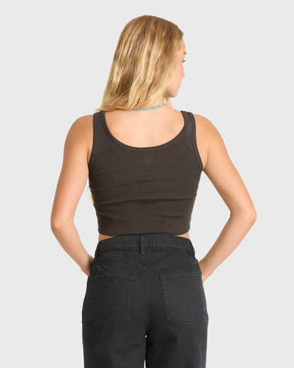 Billabong Women's Into The Sea Tank Top - Off Black