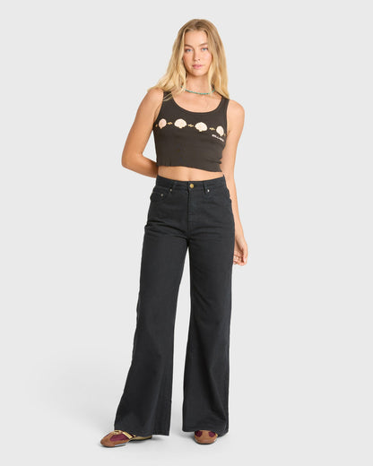 Billabong Women's Into The Sea Tank Top - Off Black