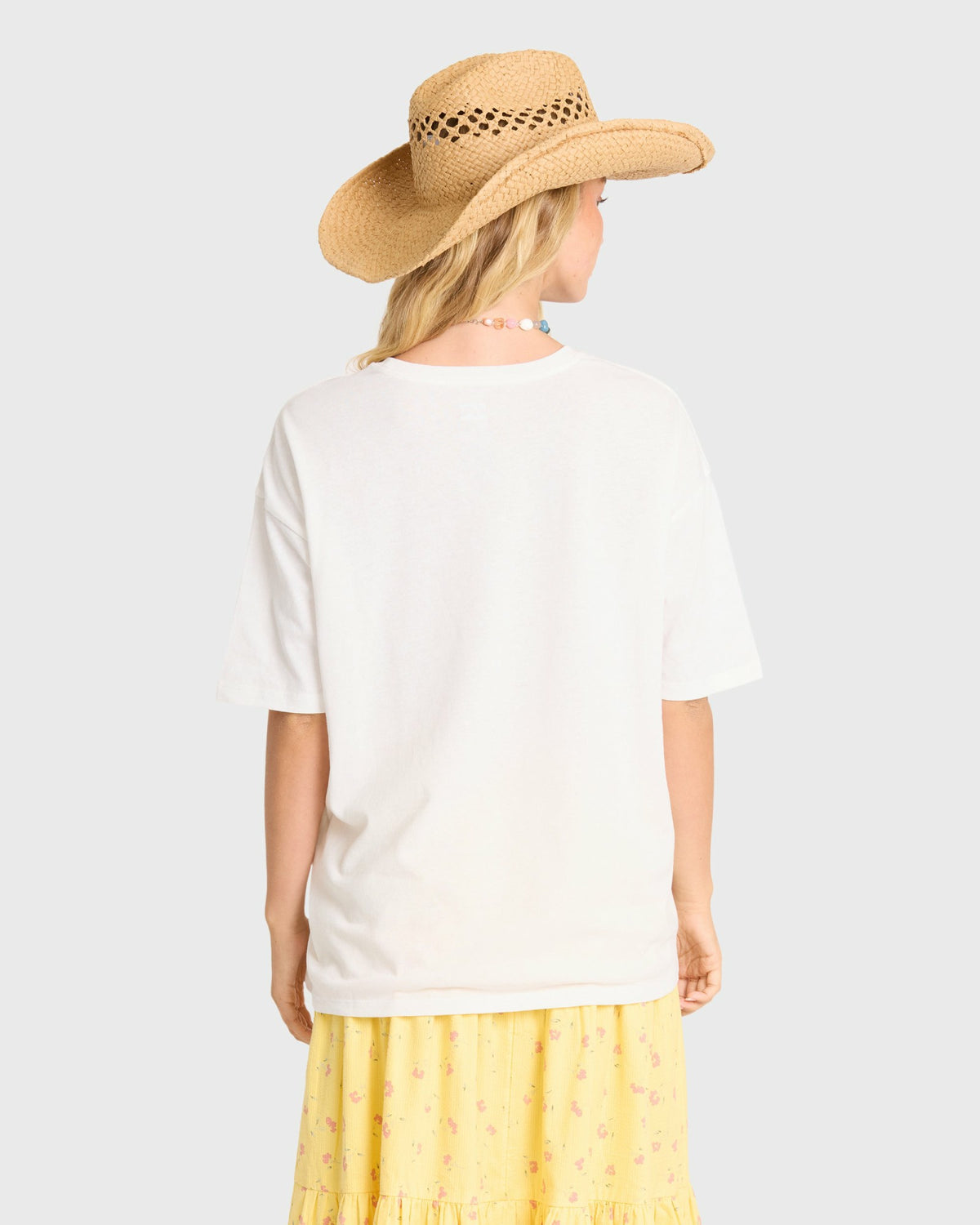 Billabong Women's Surf Le Soleil Short Sleeve Cotton T-Shirt - Salt Crystal