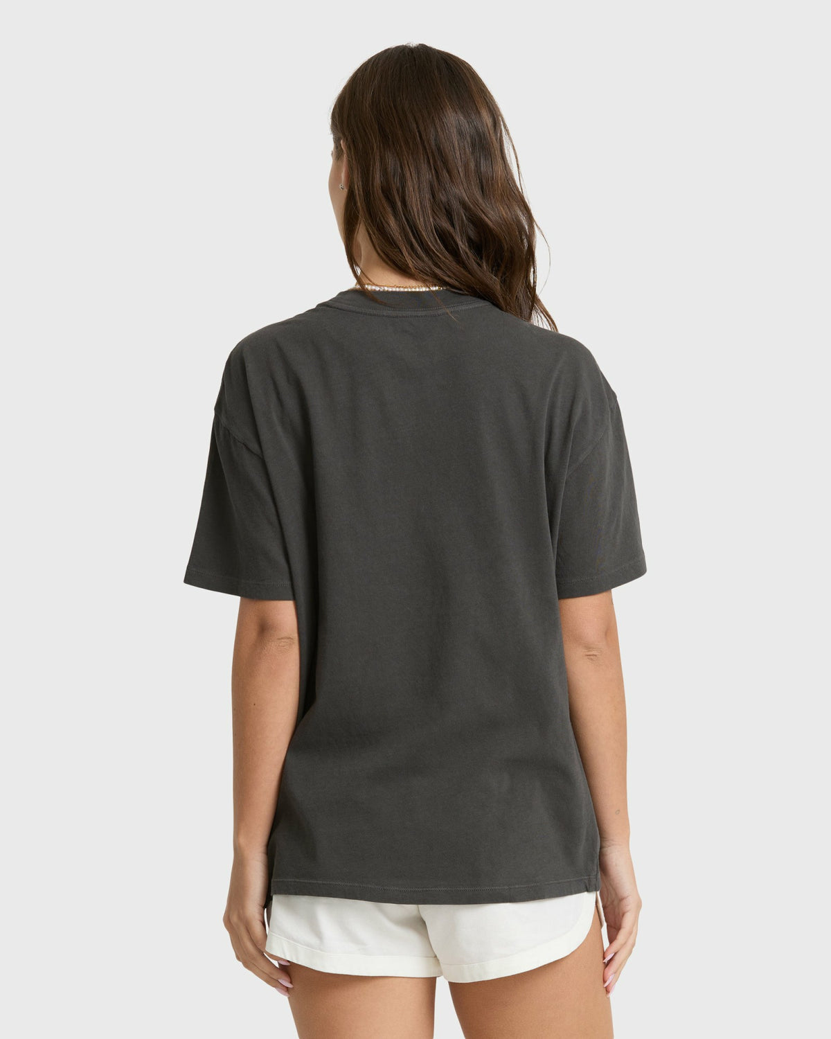 Billabong Women's Dreamy Memories Short Sleeve Cotton T-Shirt - Off Black