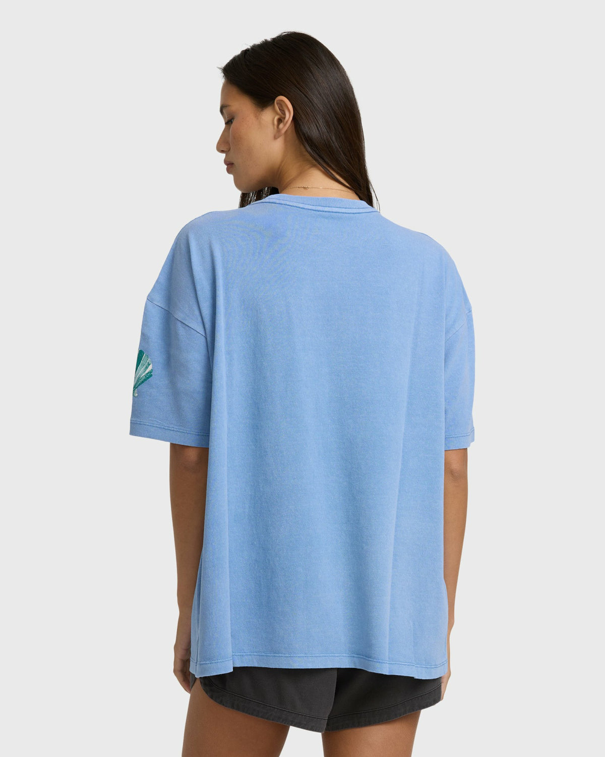 Billabong Women's Salty Life Short Sleeve Cotton Graphic T-Shirt - Blue Horizon