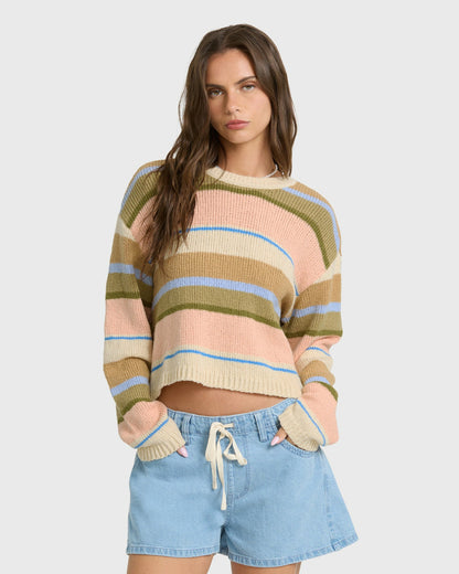 Billabong Women's Bright Sol Sweater - Light Peach