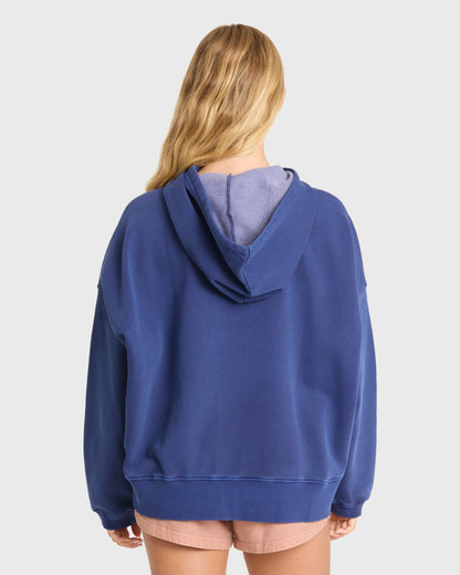 Billabong Women's Find Paradise Palm Pullover Hoodie - True Navy