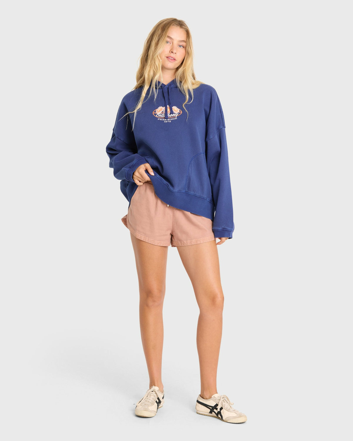 Billabong Women's Find Paradise Palm Pullover Hoodie - True Navy