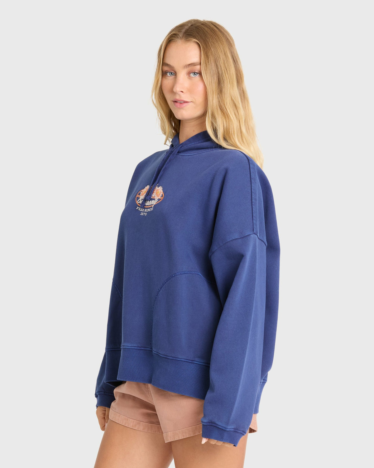 Billabong Women's Find Paradise Palm Pullover Hoodie - True Navy