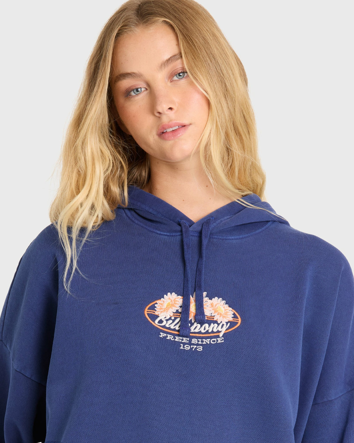 Billabong Women's Find Paradise Palm Pullover Hoodie - True Navy