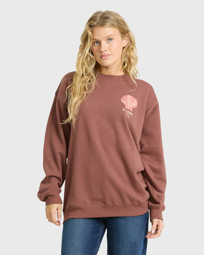 Billabong Women's Light In View Crewneck Sweatshirt - Espresso