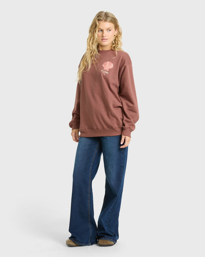 Billabong Women's Light In View Crewneck Sweatshirt - Espresso