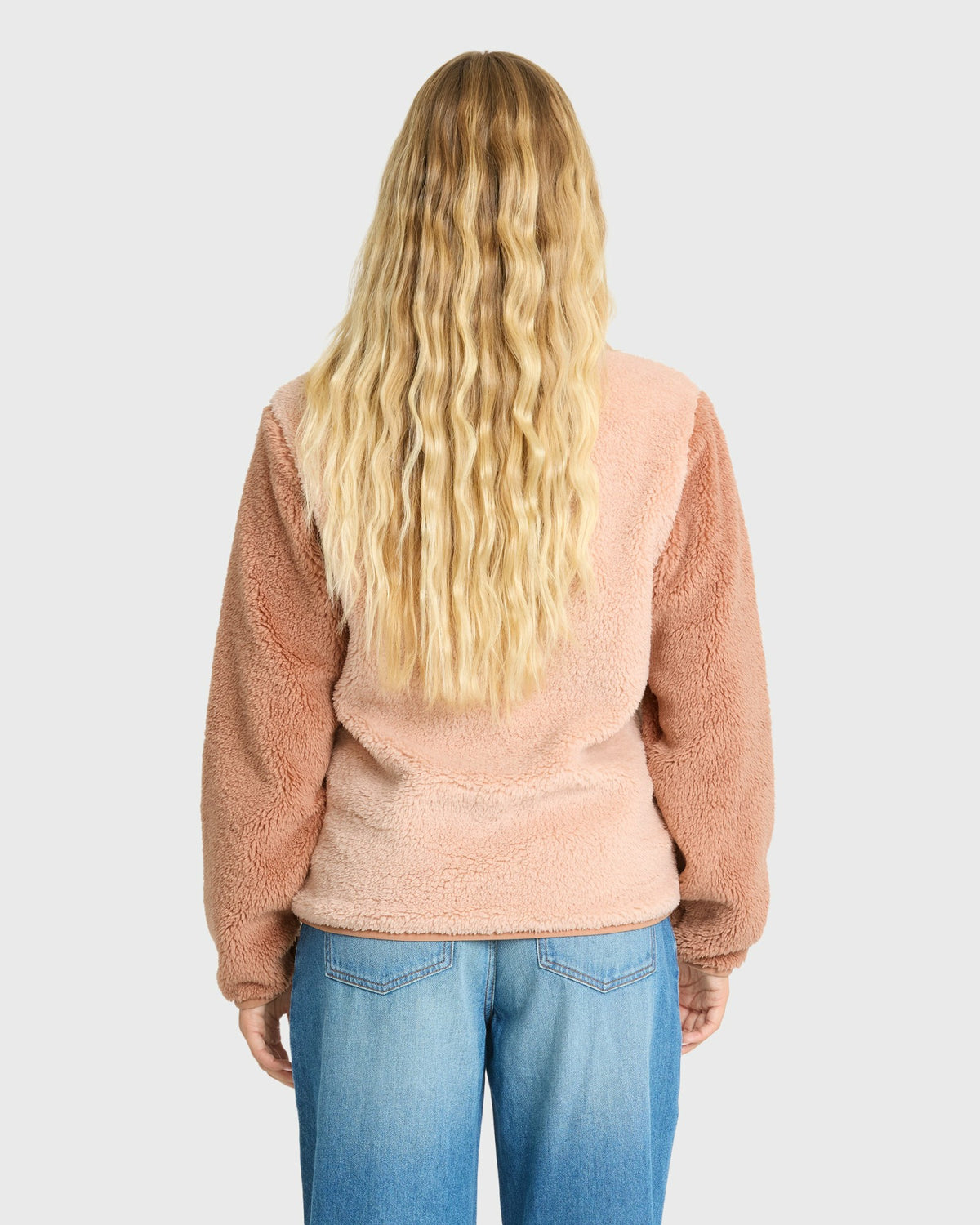 Billabong Women's Switchback Sherpa Half Snap Fleece Pullover - Sugar Almond
