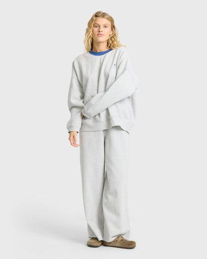 Billabong Women's Sunset Palm Crewneck Sweatshirt - Heather Gray