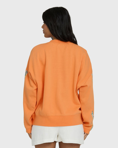 Billabong Women's Palm Crewneck Sweatshirt - Tangerine