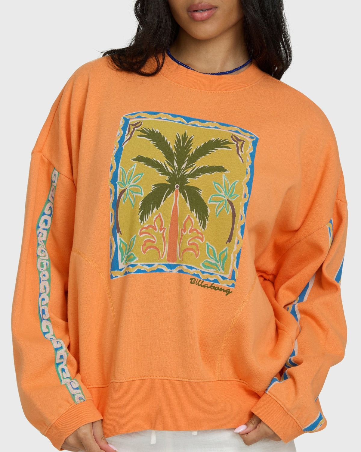 Billabong Women's Palm Crewneck Sweatshirt - Tangerine