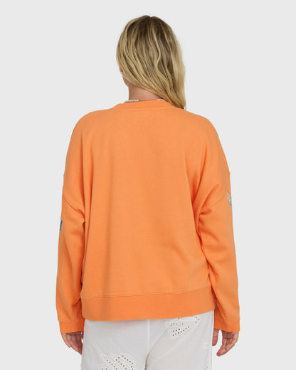 Billabong Women's Palm Crewneck Sweatshirt - Tangerine