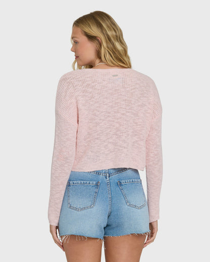 Billabong Women's Daze Time Crewneck Sweater - Rosewater
