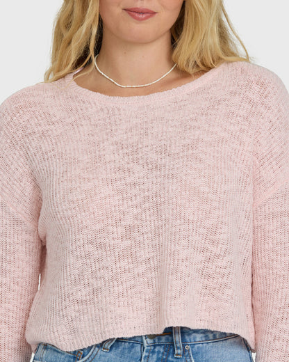 Billabong Women's Daze Time Crewneck Sweater - Rosewater