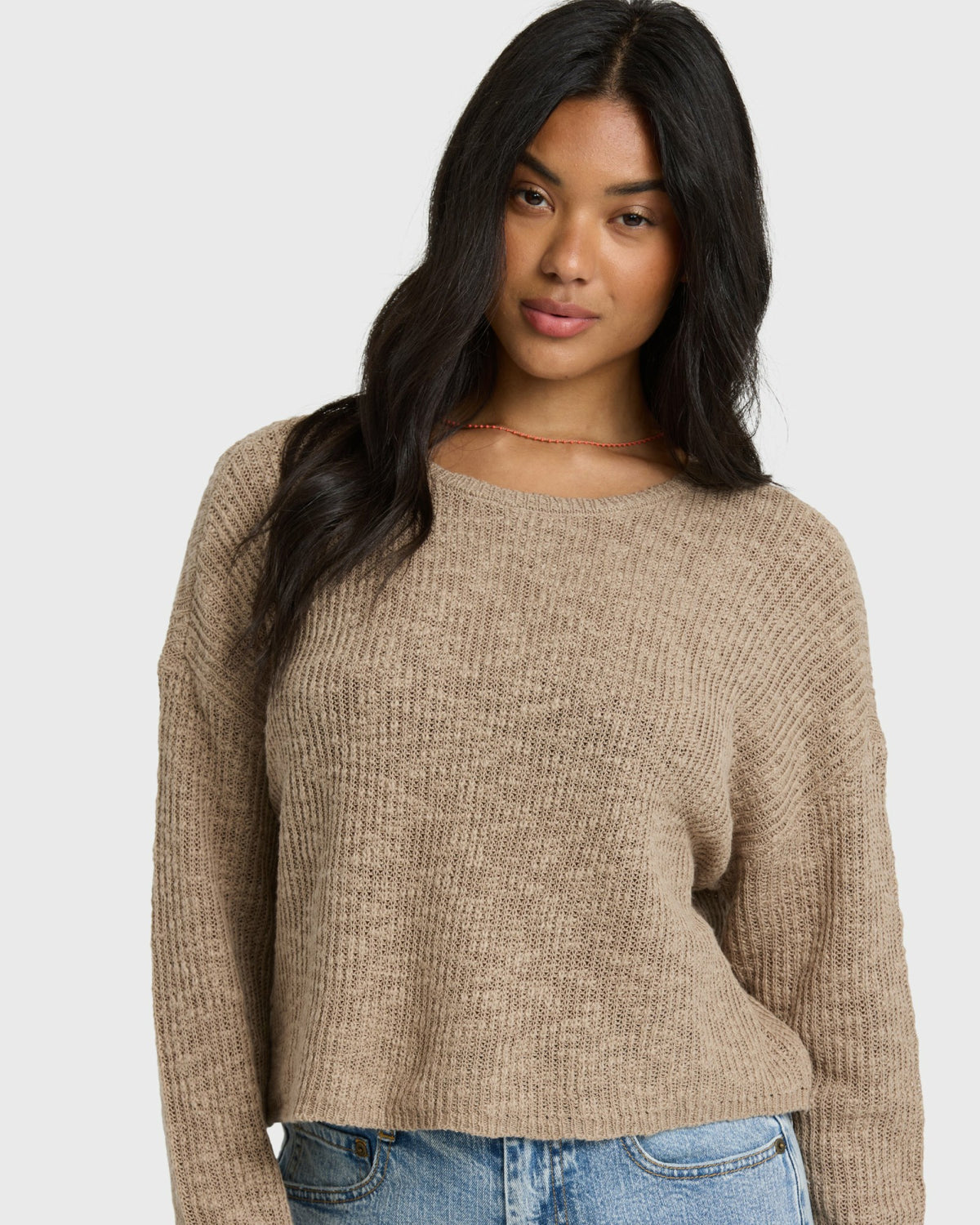 Billabong Women's Daze Time Crewneck Sweater - Oatmeal