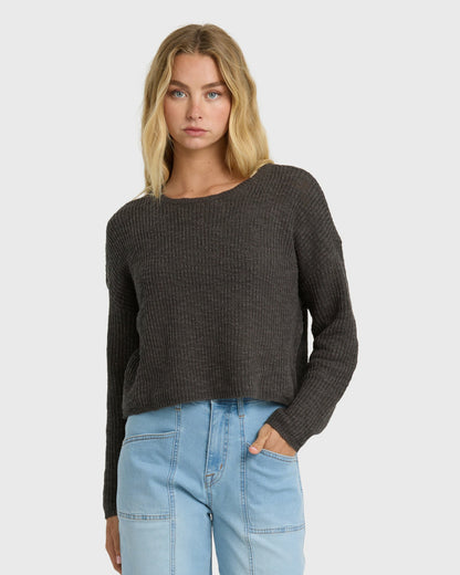 Billabong Women's Daze Time Sweater - Black Sands