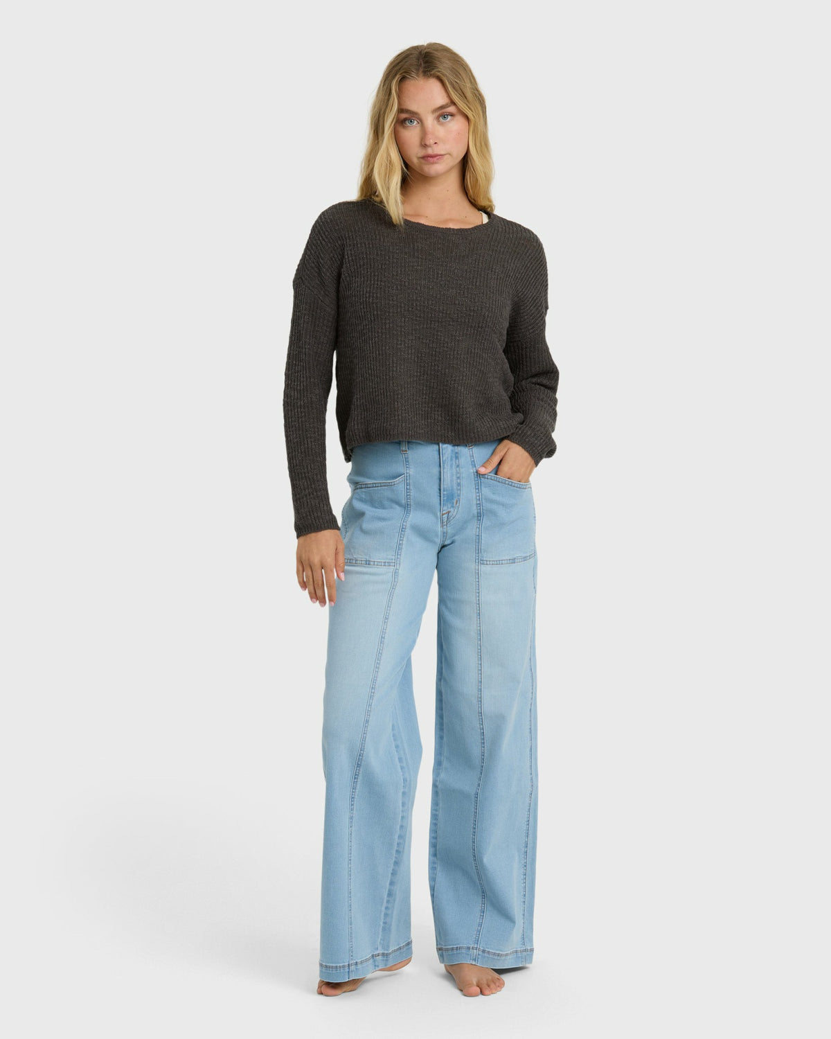 Billabong Women's Daze Time Sweater - Black Sands