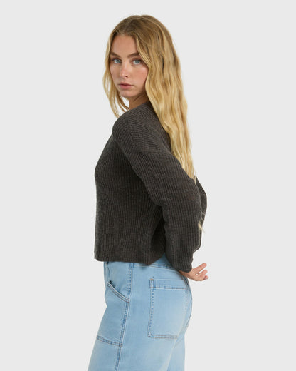 Billabong Women's Daze Time Sweater - Black Sands