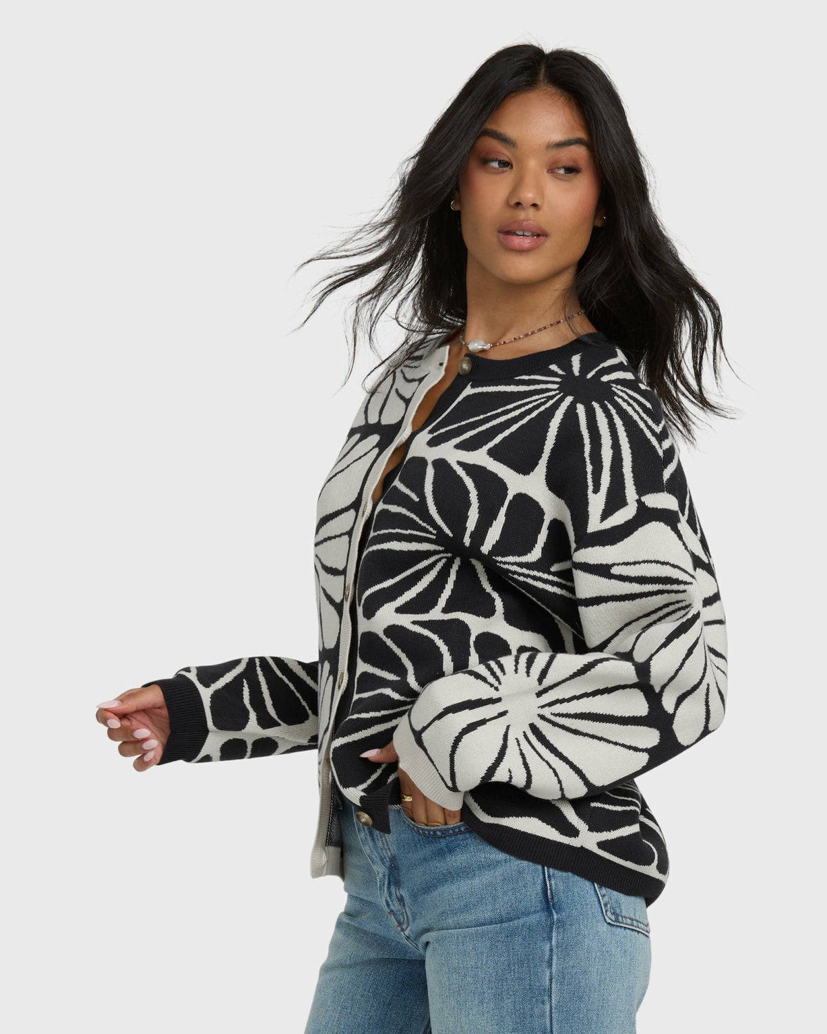 Billabong Women's Overheated Cardi - Black Sands