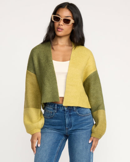 Billabong Women's Block Out Cardigan - Green Tea