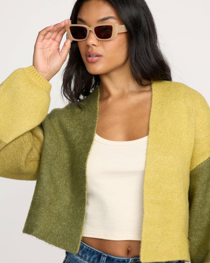 Billabong Women's Block Out Cardigan - Green Tea