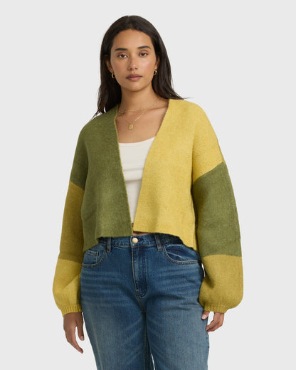 Billabong Women's Block Out Cardigan - Green Tea