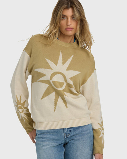 Billabong Women's Reverse Heat Sweater - Green Ash