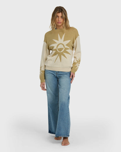 Billabong Women's Reverse Heat Sweater - Green Ash