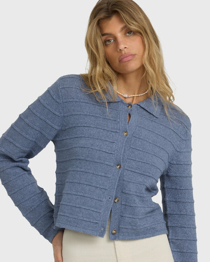 Billabong Women's Ayla Sky Sweater - Stone Blue