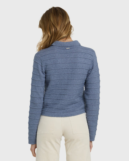 Billabong Women's Ayla Sky Sweater - Stone Blue