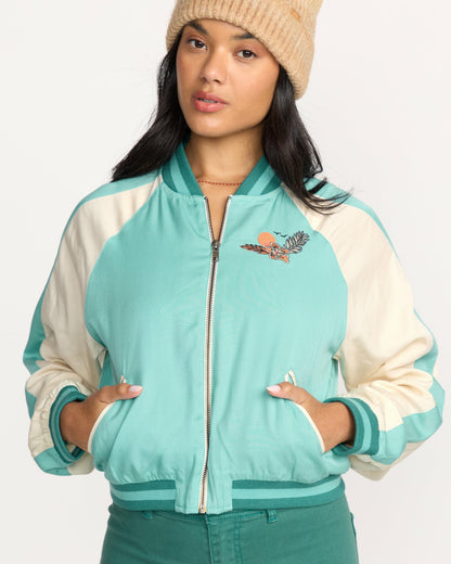 Billabong Women's Dream Vacation Souvenir Jacket - Misty Blue