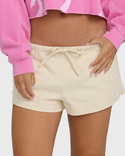 Billabong Women's Low Tide Solid Woven Shorts - White Cap